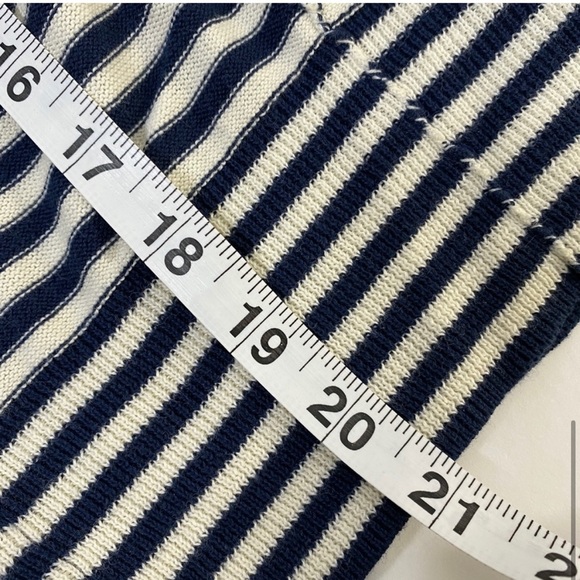 Anthropologie Sparrow Loose Lines navy white Striped Cardigan/S - Picture 8 of 9
